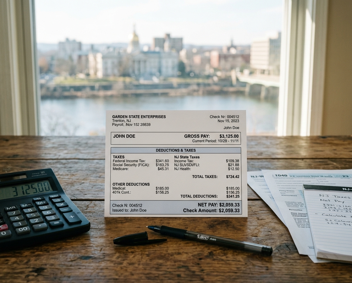 New Jersey paycheck deductions and payroll taxes